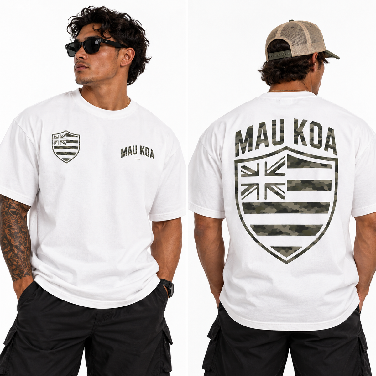 Koa Shield Tee White